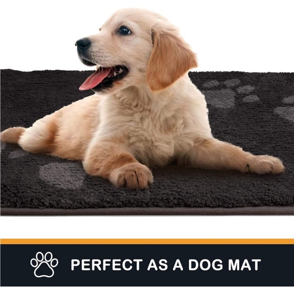 Paw🐾charcoal PURRUGS DirtTrapperDoor Mat24"x59"Non-SlipMachineWashableEn… - Picture 7 of 8